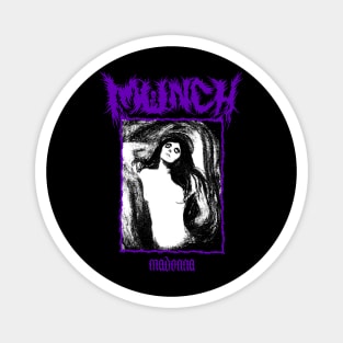Edvard Munch Grindcore Lady (Purple Logo) Magnet